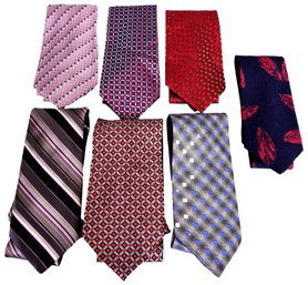 Collection Of  Assorted Men's Vintage Ties - Lanvin Paris, Brioni, Stefano Ricci, Charvet, Ike Behar And Pink