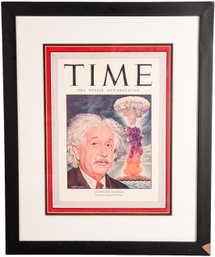 Signed Vintage Original Framed Time Magazine Albert Einstein July 1, 1946 Cosmoclast WWII Nuclear Weapons