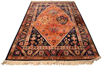 Richly Colored Machine Loomed Oriental Style Area Rug