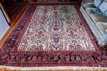 Persian Sarouk Hand Knotted Room Size Area Rug