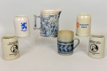 Collection Of Six Beer Steins