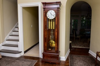 Trend Clocks By Sligh Mahogany Wood Grandfather Clock