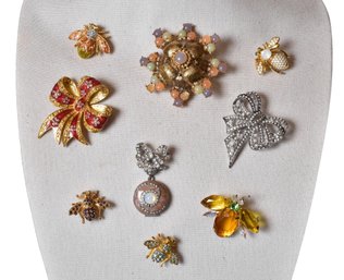 Collection Of Nine Joan Rivers Brooches