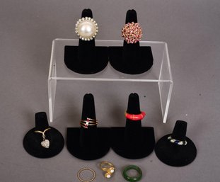 Collection Of Nine Rings (Size 7-8)