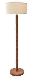 Jamie Young Leather Woven Cylinder Floor Lamp