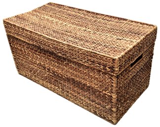 Woven Wicker Storage Trunk