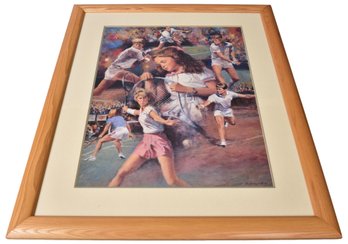 Micarelli '96 Framed Lithograph Titled 'Tennis Dreaming'