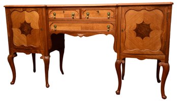 Antique Wood Marquetry Sideboard