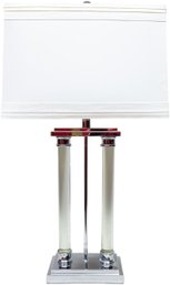 Lucite And Chrome Table Lamp