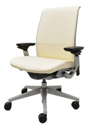 Steelcase 'Think' Leather Swivel Adjustable Height Desk Chair (1 Of 2)