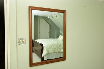 Vintage Wood Framed Wall Mirror