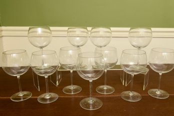 Set Of Eleven Tiffany & Co. Crystal Wine Glasses