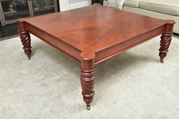 West Indies Milling Road Division Of Baker Solid Mahogany Cocktail Table (RETAIL $1,729)