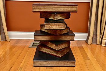 Whimsical Stacked Books Side Table