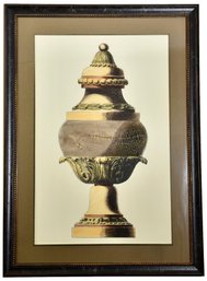 Nicely Framed Large Antique Urn Lithograph