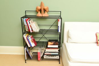 Four Shelf Metal Folding Bookcase