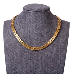 Signed Miriam Haskell Gold Tone Necklace