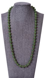 Single Strand Beaded Jade Necklace
