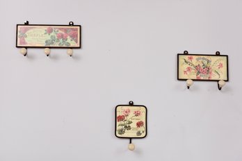 Set Of Three French Inspired Wall Hooks