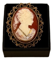 Costume Cameo Brooch