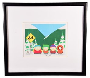 Signed Southpark Framed Edition Of 1000 Limited Lithograph