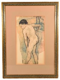 Framed Print Depicting A Nude Boy