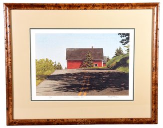 Signed Randy Eckard Framed Numbered Lithograph Titled 'journey's End'