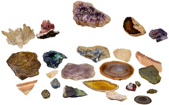 Collection Of Rocks, Crystals And Minerals