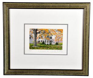 Signed Artist Proof Framed Lithograph Titled 'October II'