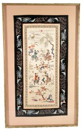 Framed Chinese Silk On Embroidery Art