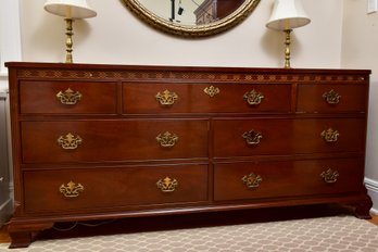 Baker Mahogany Chippendale Style Seven Drawer Dresser (RETAIL $1,065)