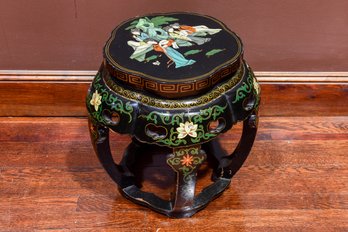 Antique Chinese Lacquer Garden Stool