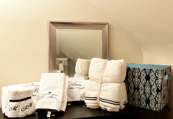 Hotel Collection Luxe Pour La Maison Le Bain Paris Towels, Brushed Chrome Beveled Edge Mirror And More