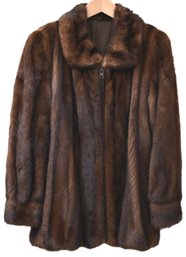 Zippered Mink Fur Jacket