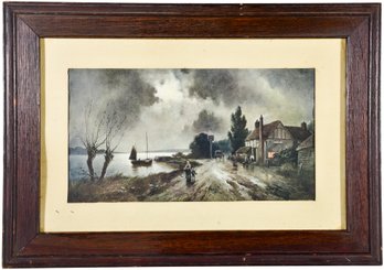 20/258 Framed James Walter Gozzard Titled 'The Ferry Inn' Print