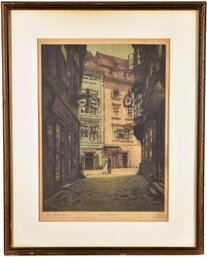 18/256 Signed Emil Singer Wood Framed Etching Of Vienna