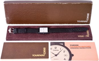 Tourneau Watch With DeBeer Europa Hand Crafted Lizard Grain Band In Original Box