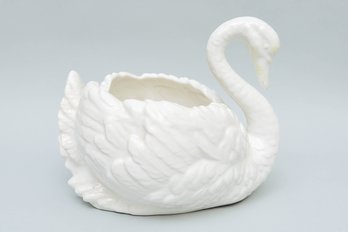 Large Ceramic Swan Planter