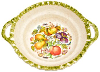 Large Italian Euro-Goods Imports Fruit Design Bowl