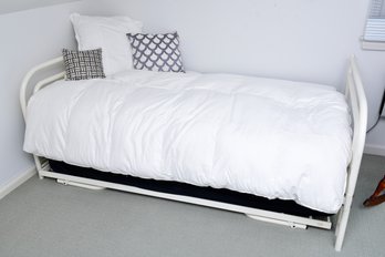 Amisco Metal Trundle Bed With Mattresses