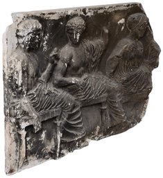 Architectural Cast Stone Salvage - Seated Divinities From The Coming Of The Hellenes