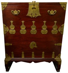 Korean Tansu Cabinet With Brass Mounts