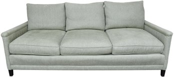 Serena & Lily Spruce Street Three Cushion Upholstered Green Sofa