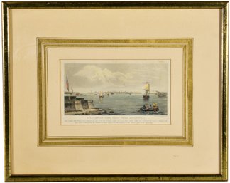 36/274 S.W. View Of New York From Bedlows I. Etching By Sherman & Smith