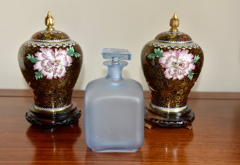 Pair Of Cloissone Ginger Jars And More