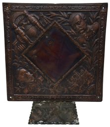 Antique Copper On Wood 'Our Boys Of '98', 'Dewey, Schley', Maine  Advertising Mirror Sign