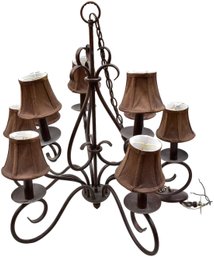 Metal Nine Arm Chandelier