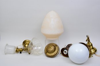 Collection Of Vintage Light Fixtures