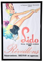 Pierre Brenot Rveillons Le Nouveau Cabaret Normandie Presents Lido Framed Advertising Poster