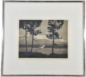 56/294 Framed Philip Kappel Artist Proof Etching And Aquatint Titled 'Chatham Bar, Cape Cod' Ca. 1942